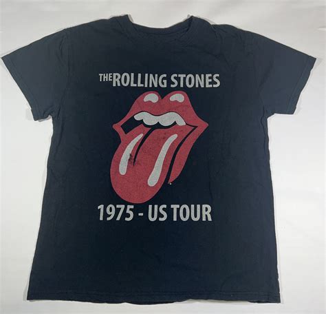 2020 Reprint The Rolling Stones 1975 US Tour T Shirt Gem