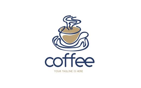 Coffee Cup Cafe Logo Vector Design Template Templatemonster