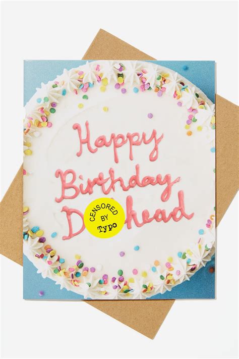 Funny Birthday Card Stationery Backpacks And Homewares Typo