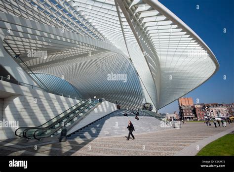 Liège Guillemins modern railway station designed by architect Santiago