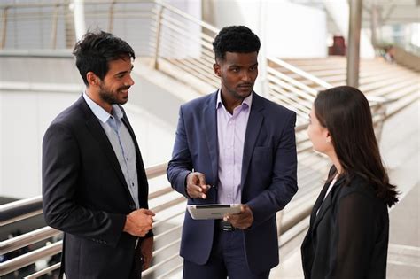 Premium Photo Portrait Of Business Colleagues Stacking Hands