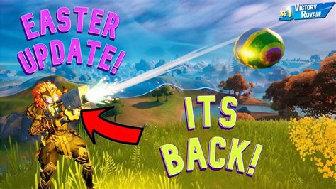 The Return Of The Egg Launcher Fortnite Easter Update Youtube