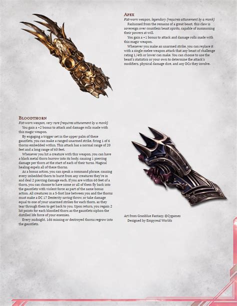 A Monstrous Miscellany Magic Items Monk Weapons By EmpyrealWorlds On