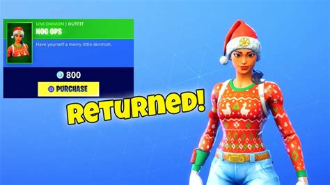 Nog Ops Yuletide Ranger Are Back New Item Shop Fortnite Battle