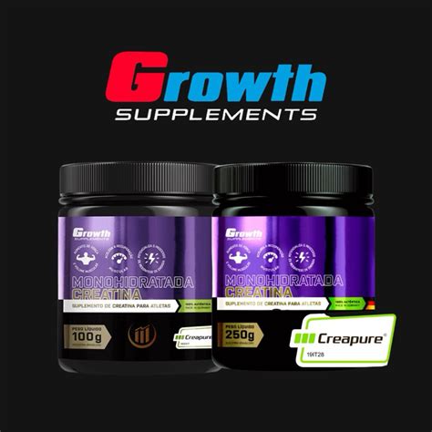 Creatina Monohidratada Creapure Growth Suplementos Original Shopee Brasil