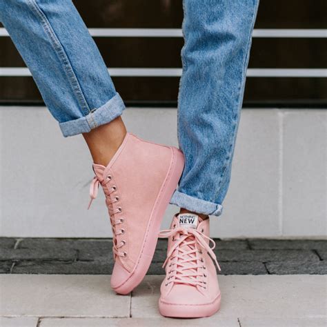 Womens High Top Designer Sneaker In Pink Nothing New®