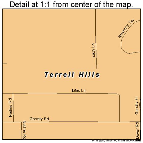 Terrell Hills Texas Street Map 4872296