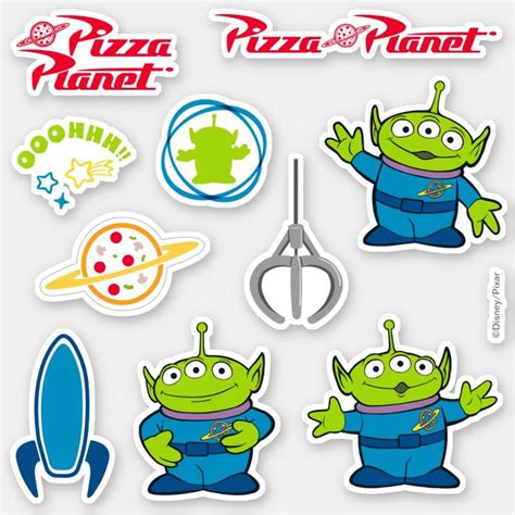 Toy Story Pizza Planet Aliens Sticker Zazzle Toy Story Tattoo