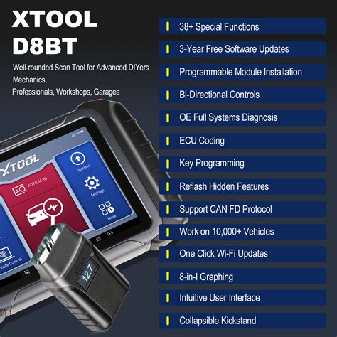 Xtool D Bt Full Syst Me Diagnostic Appareil Test Actif Avec