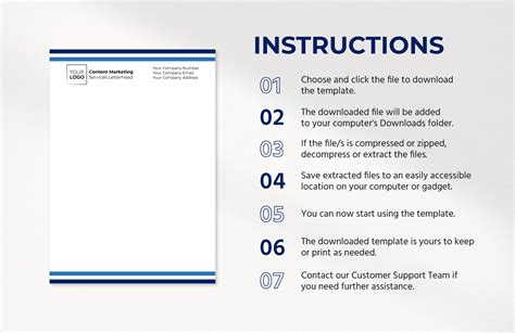 Content Marketing Services Letterhead Template in PDF, Word - Download ...