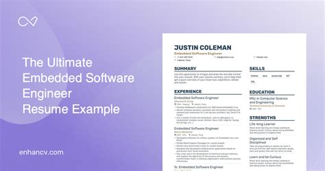 Embedded Software Engineer Resume Examples Guide For