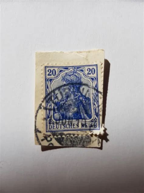 Briefmarke Deutsches Reich Germania Pf Pfennig Blau Gestempelt