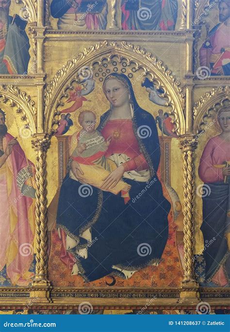 Madonna Y Niño Retablo Rinuccini Basílica De Santa Croce En Florencia