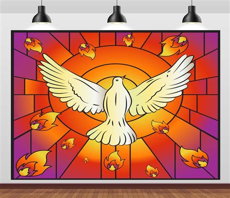 Beleco X Ft Fabric Pentecost Backdrop Holy Spirit