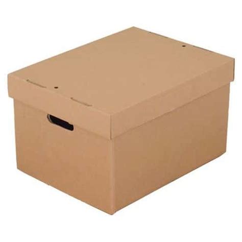 Document Storage Box Brown With Lid Rapid Racking