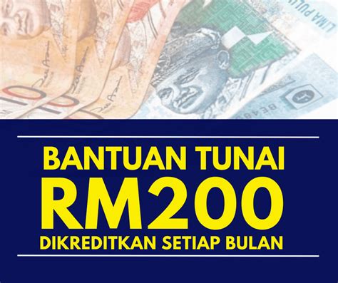 Kerajaan Umum Bantuan Tunai RM200 Budi Madani Dikreditkan Setiap Bulan