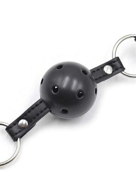 Sex Open Mouth Gag Ball Black Pu Strap Open Holes Bdsm Gag Slave