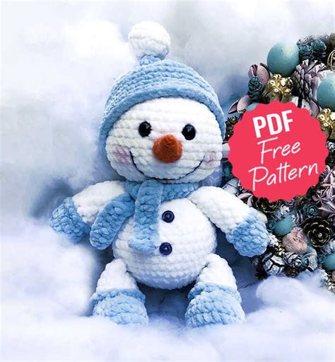 Crochet Plush Snowman Amigurumi PDF Free Pattern - Amigurumi | Snowman