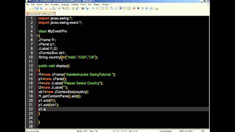 Item Listener Interface Event Listener In Java Java Swing Tutorial Youtube