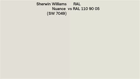 Sherwin Williams Nuance Sw 7049 Vs Ral Ral 110 90 05 Side By Side Comparison