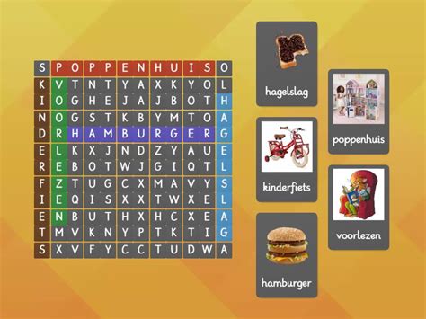 Woordzoeker Kern Prentenboek Inpakken Wordsearch