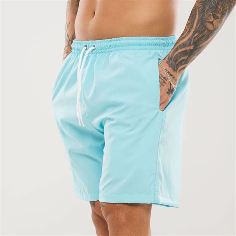 Short Tactel Elastano Azul Piscina Ochoa Clothing