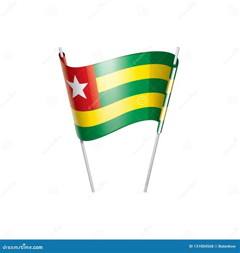 Bandera De Togo Ejemplo Del Vector En Un Fondo Blanco Ilustraci N Del