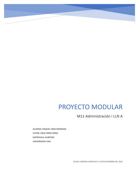 Proyecto Modular Administracion 2 Raquel Studocu