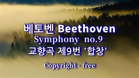 베토벤 교향곡 9번 합창 Classic Symphony No9 Beethoven 베토벤의 마지막 교향곡