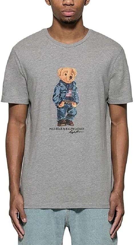 Polo Ralph Lauren Mens Limited Polo Bear T Shirt AVIATOR Navy GREY NEW