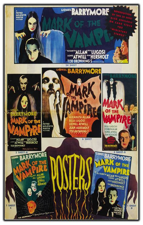 Mark of the Vampire 1935 2 Vintage Movie Poster Reprint | Etsy