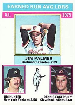 Topps Al Era Leaders Jim Palmer Jim Hunter Dennis