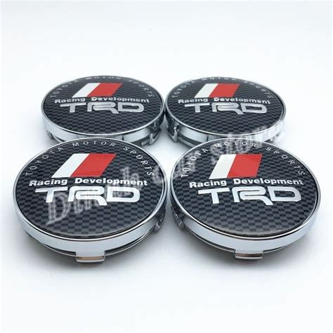 4 X 60mm TRD Logo Converted Car Wheel Center Hub Caps Covers For Toyota