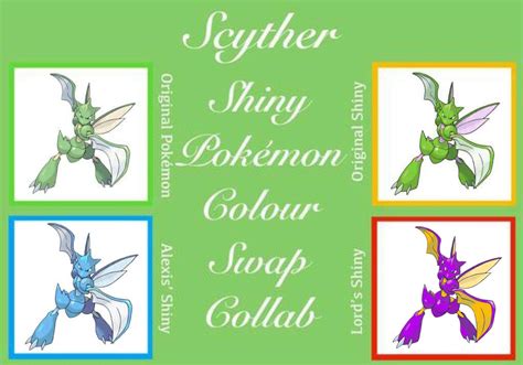 Shiny Scyther Colour Swap Collab (#4) | Shiny Pokemon Amino Amino