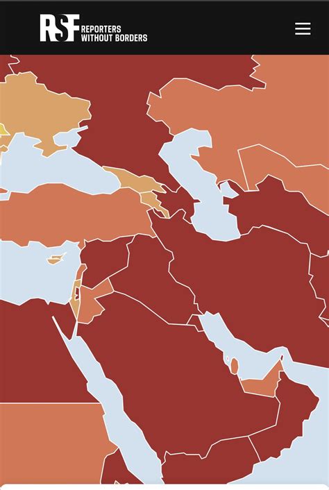 Thoughts On The New 2022 Ranking Of Press Freedom In The Middle East Darker Red Is Bad While