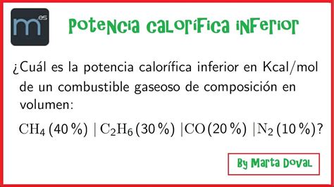 Potencia calorífica Química YouTube