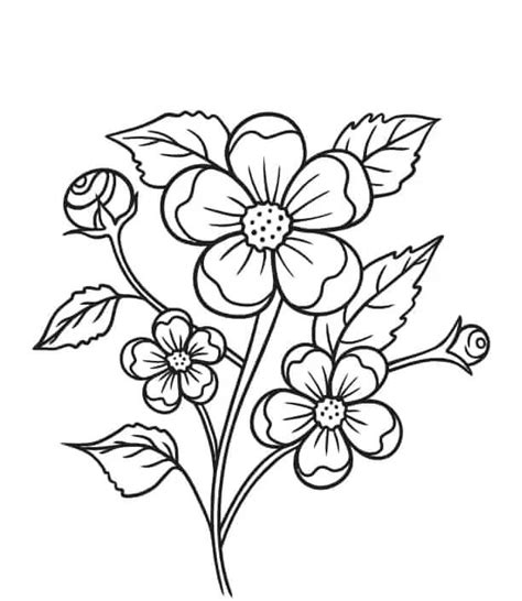 Coloriage Fleur Et Feuilles T L Charger Et Imprimer Gratuit Sur