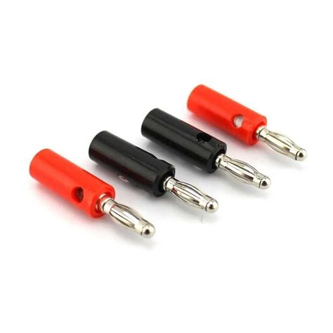 Conector Plug Tipo Banana Macho Rojo