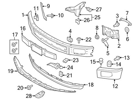 Ford F 150 Bumper Face Bar Front Wend Cap Molding Fl3z17757hptm