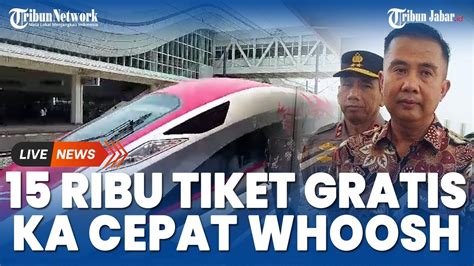 Usai Diresmikan Jokowi Ribu Tiket Gratis Kereta Cepat Whoosh