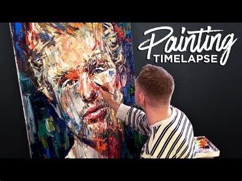 Expressive Oil Painting Male Portrait Timelapse Male Portrait