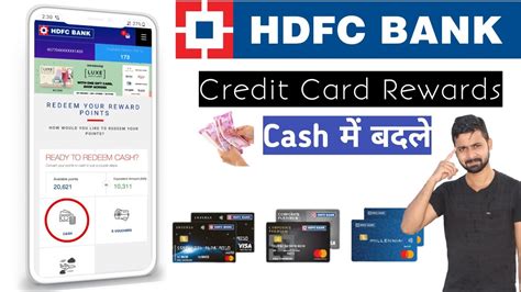 How To Redeem Hdfc Bank Credit Card Reward Points In Cash Youtube