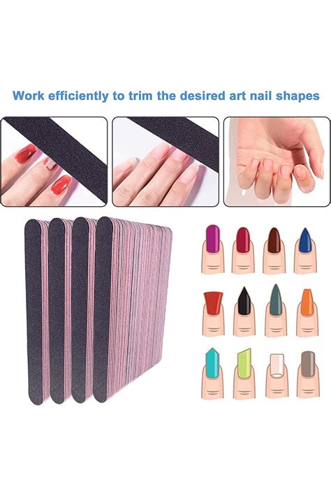 Nail File 100 Pcs Emery Board Nail Files For Acrylic And Natural