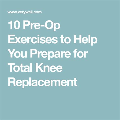 Printable Exercises Before Knee Replacement