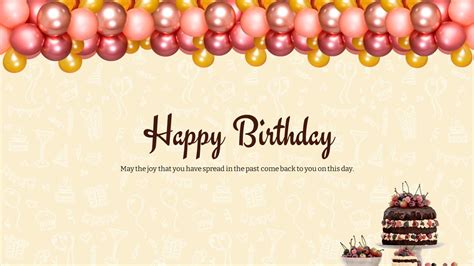 Happy Birthday Free PowerPoint Template And Google Slides