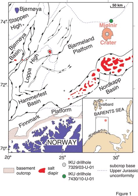 Location Of The Km Diameter Mj Lnir Crater Relative To The Main Late