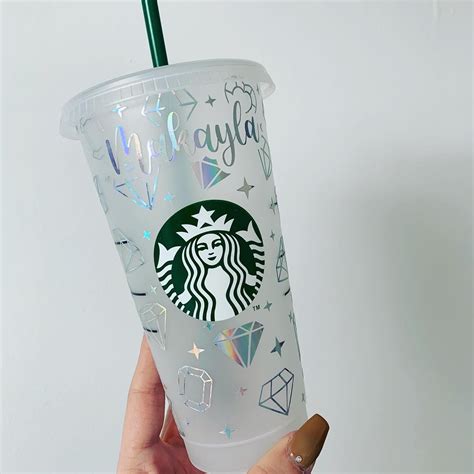 Uk Personalised Starbucks Tumbler Cold Cup And Straw Reusable Etsy