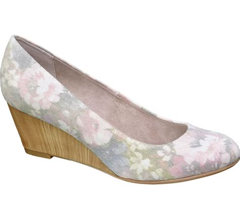 Graceland Ladies Floral Wedge Court Shoes Deichmann