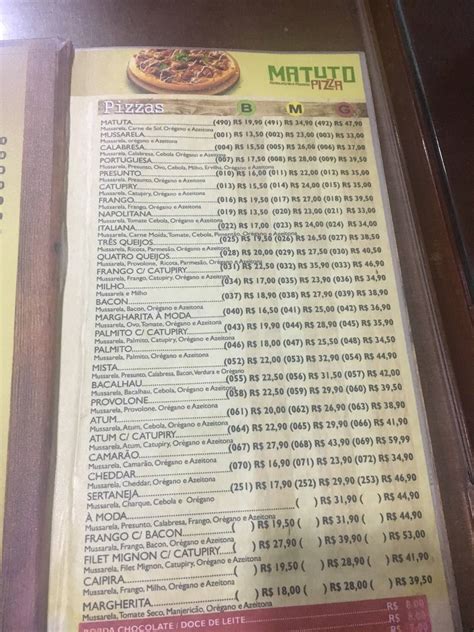 Menu Em Passira Pizzaria E Restaurante Recife Estr De Bel M