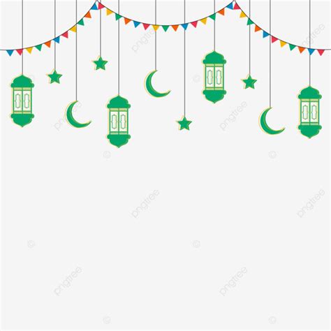 Islamic Lantern Moon And Star Hanging Border Islamic Border Islamic